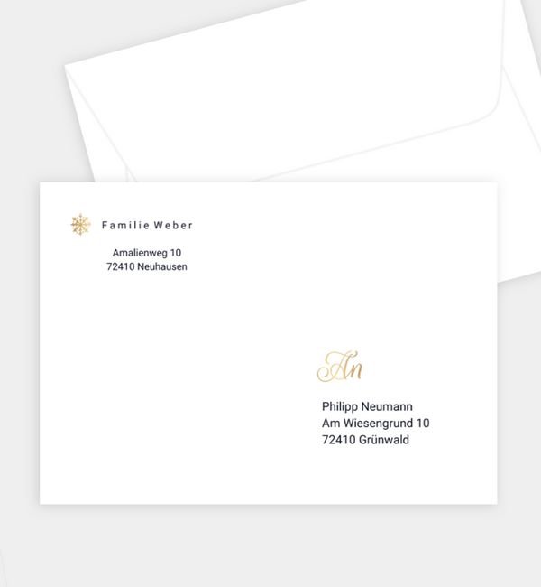 Briefumschlag gerade