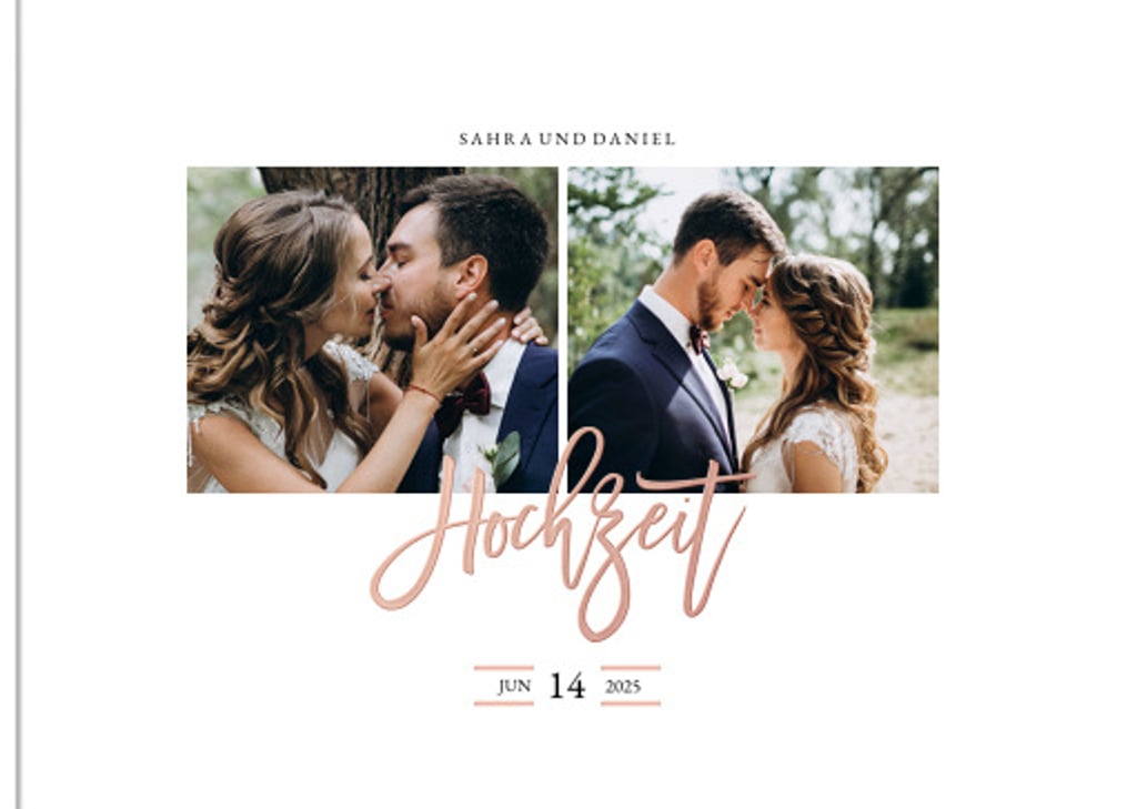 Fotobuch Rosegold Wedding
