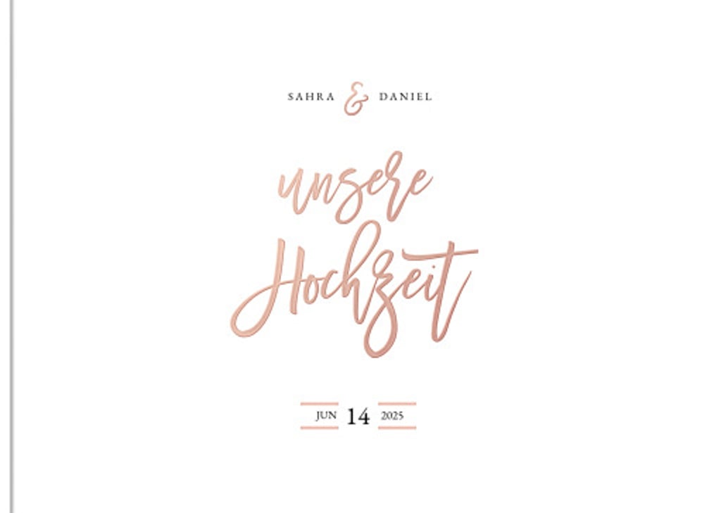 Fotobuch Rosegold Wedding