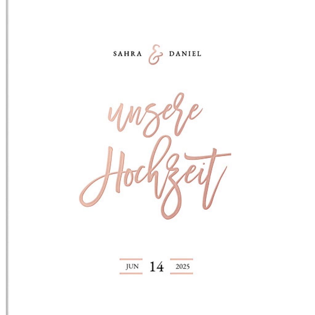 Fotobuch Rosegold Wedding