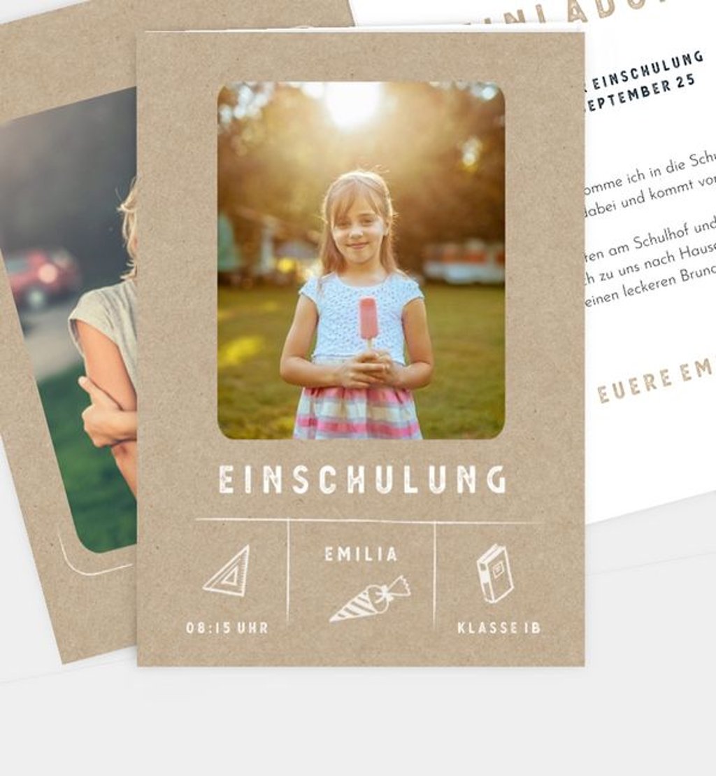 category.einladungskarte Einschulung Schulspaß · Vintage