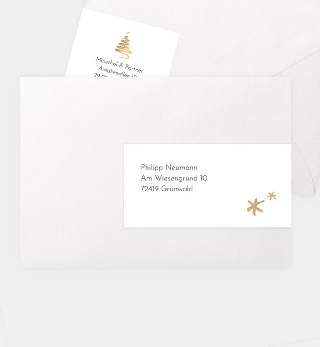 Adressaufkleber weihnachten/geschaeftlich/adressaufkleber/occasion Golden Tree