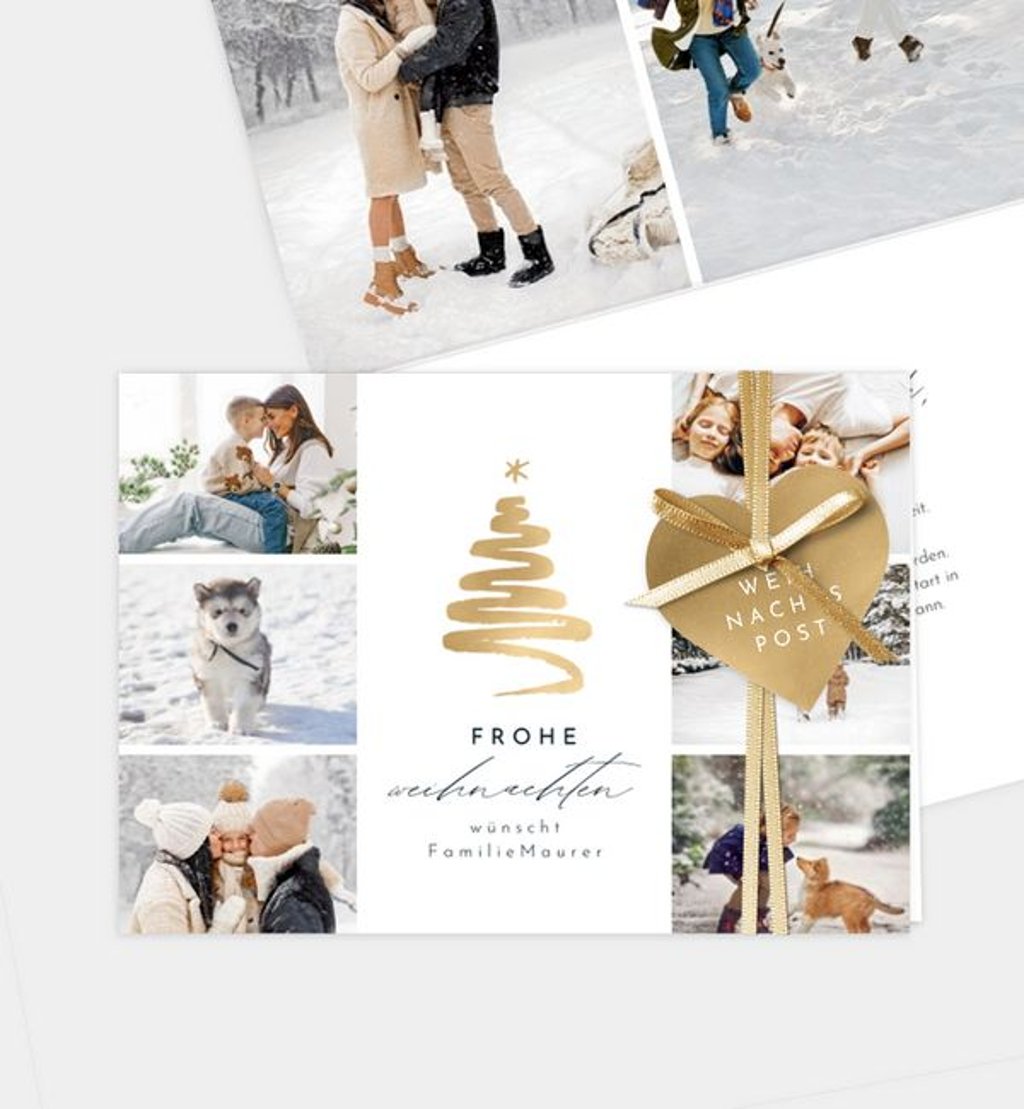 Weihnachtskarte Weihnachten/Privat Golden tree · Classic