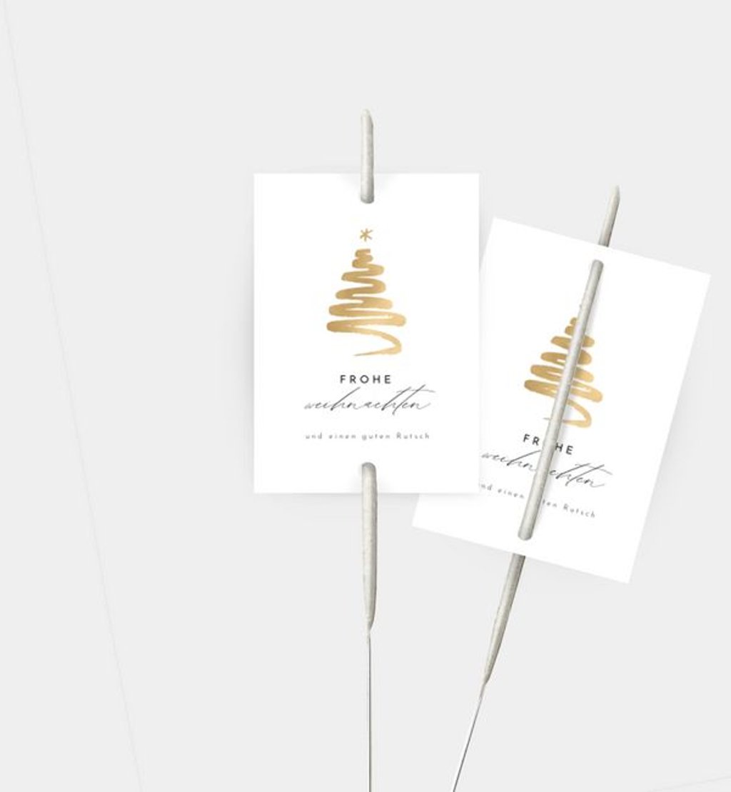 Wunderkerzenetikett weihnachten/geschaeftlich/wunderkerzenetikett/occasion Golden Tree