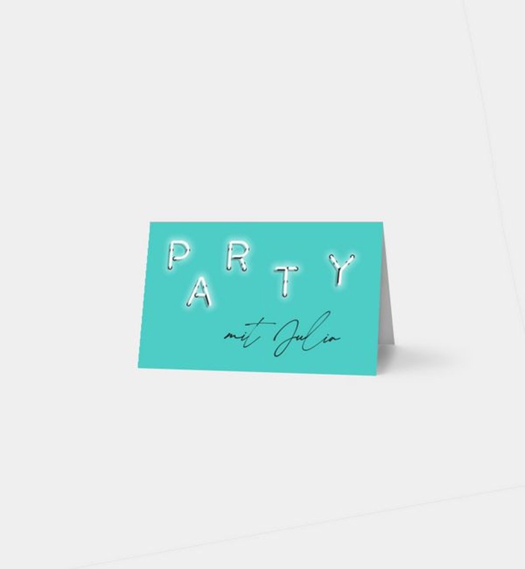 Tischkarte party/tischkarte/occasion Neon