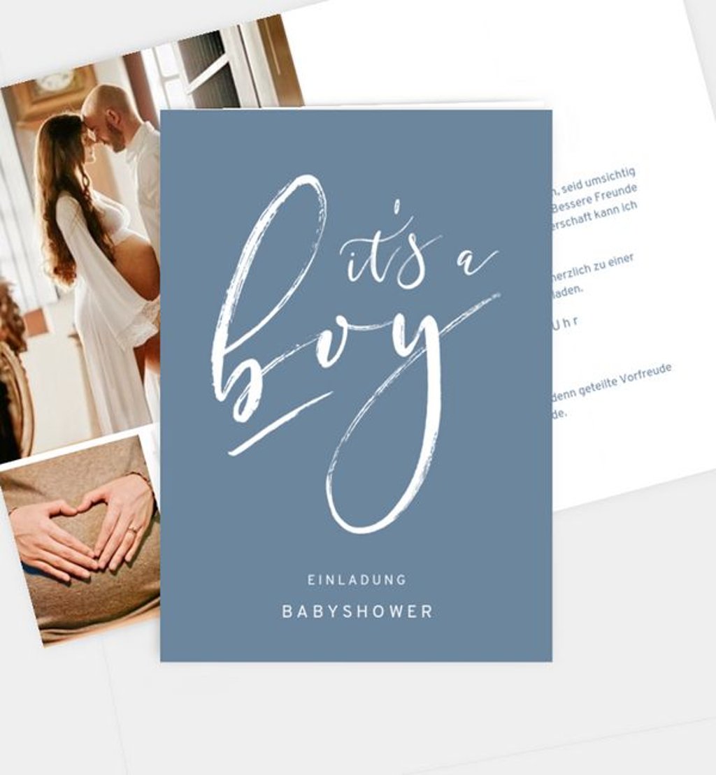 Einladungskarte Babyshower It's a boy