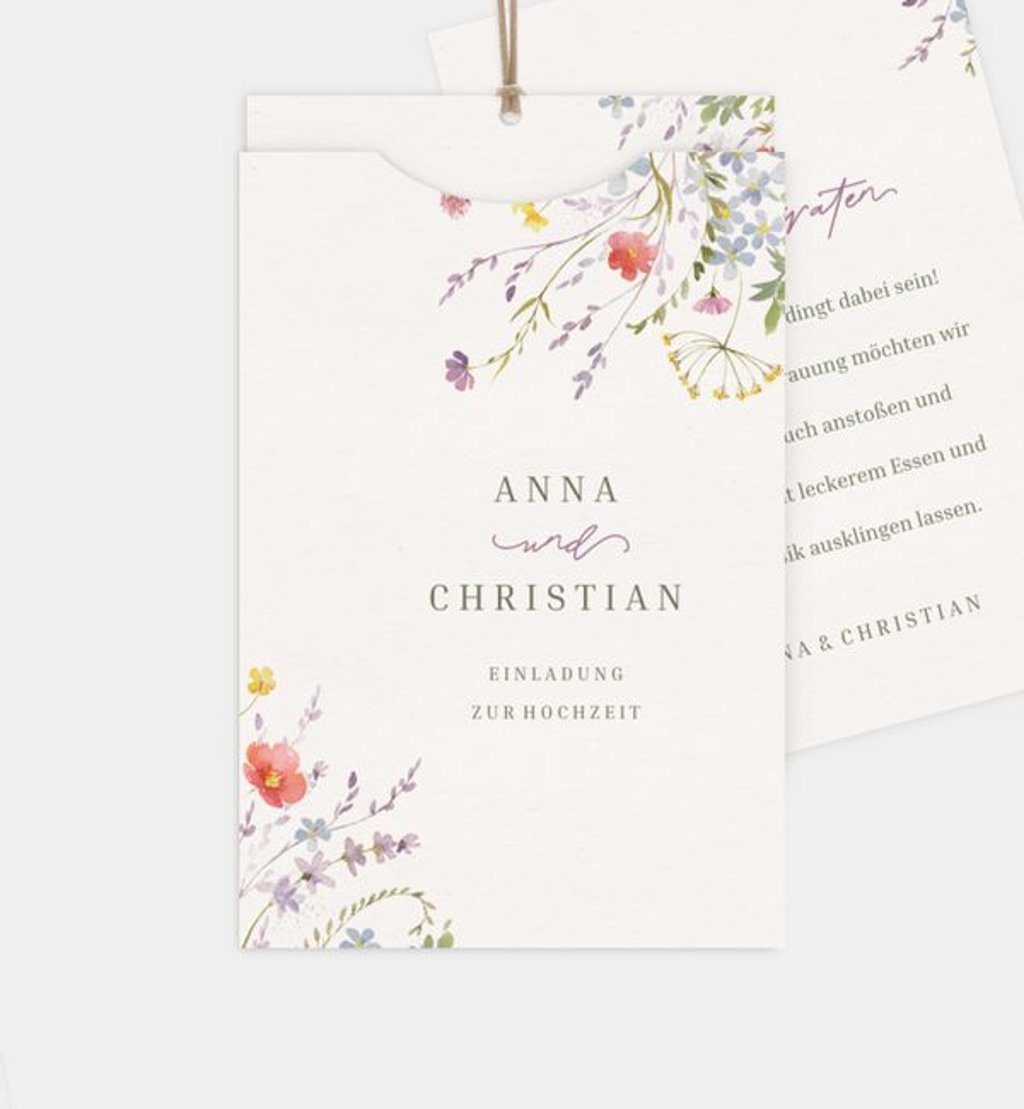 Einladungskarte Hochzeit Wildflowers