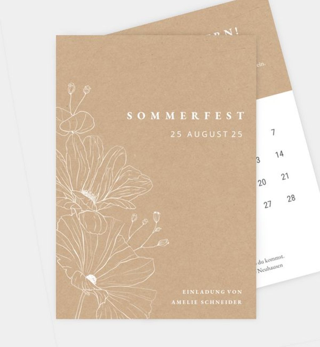 Einladungskarte sommerfest/einladungskarte/occasion Contemporary Flowers · Crafty