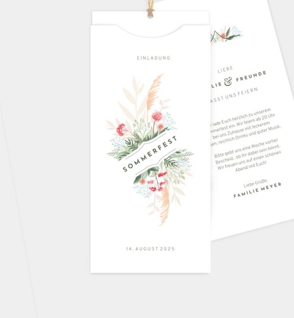 Einladungskarte sommerfest/einladungskarte/occasion Pastell Bouquet