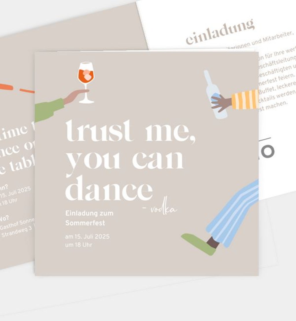 Einladungskarte sommerfest/einladungskarte/occasion You can dance