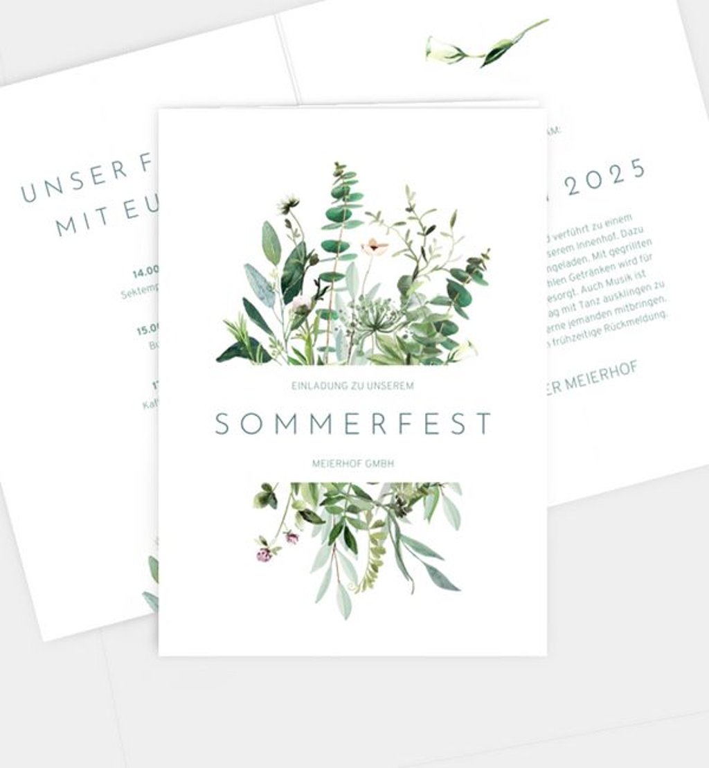 Einladungskarte sommerfest/einladungskarte/occasion Greenbouquet