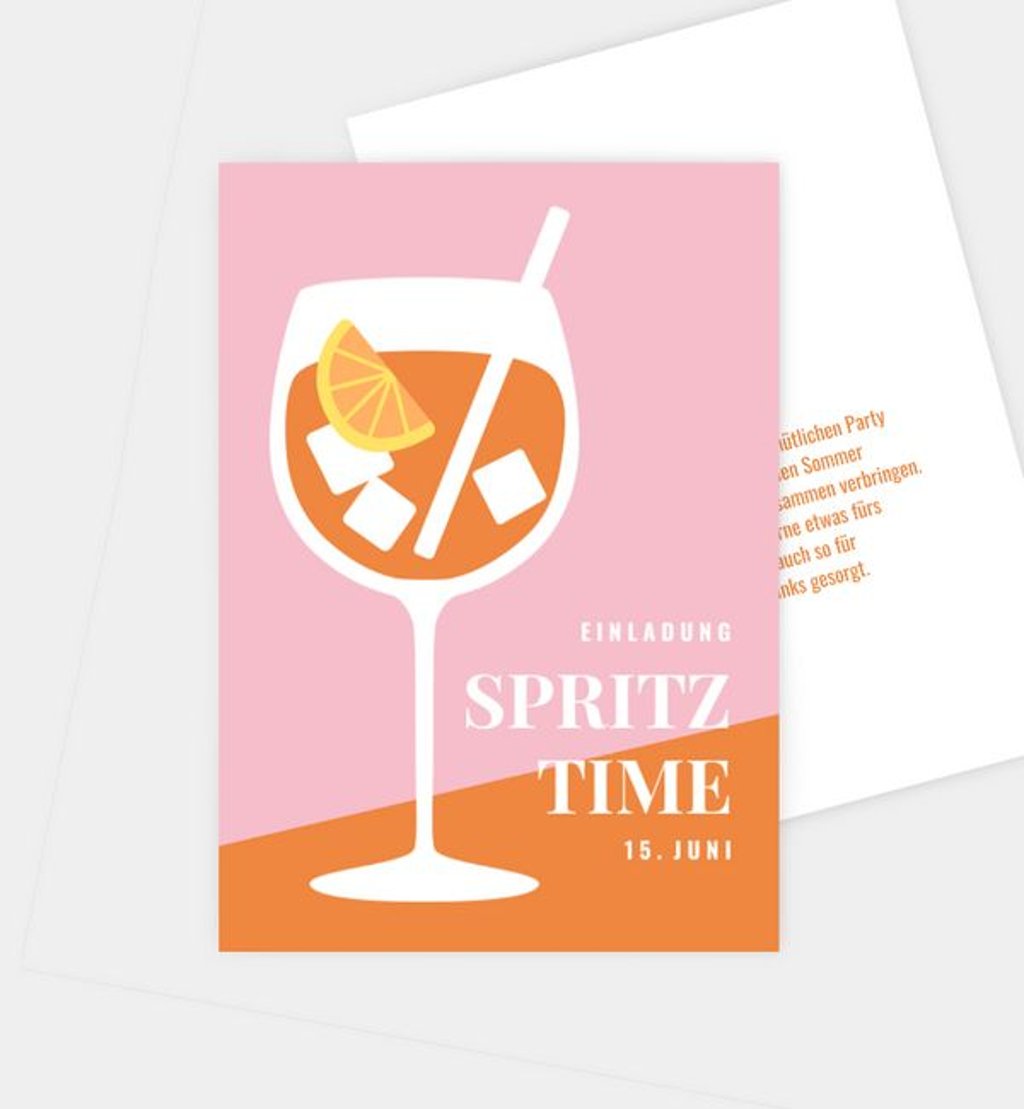 Einladungskarte sommerfest/einladungskarte/occasion Aperol Spritz