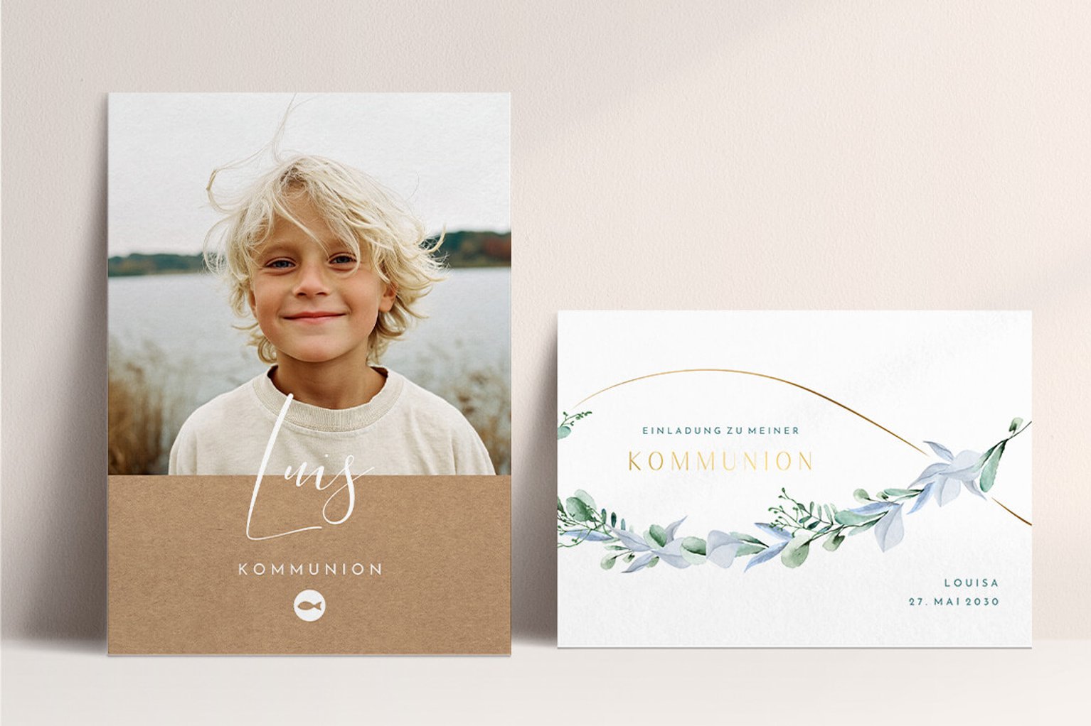 Einladungskarten zur Kommunion Unicef