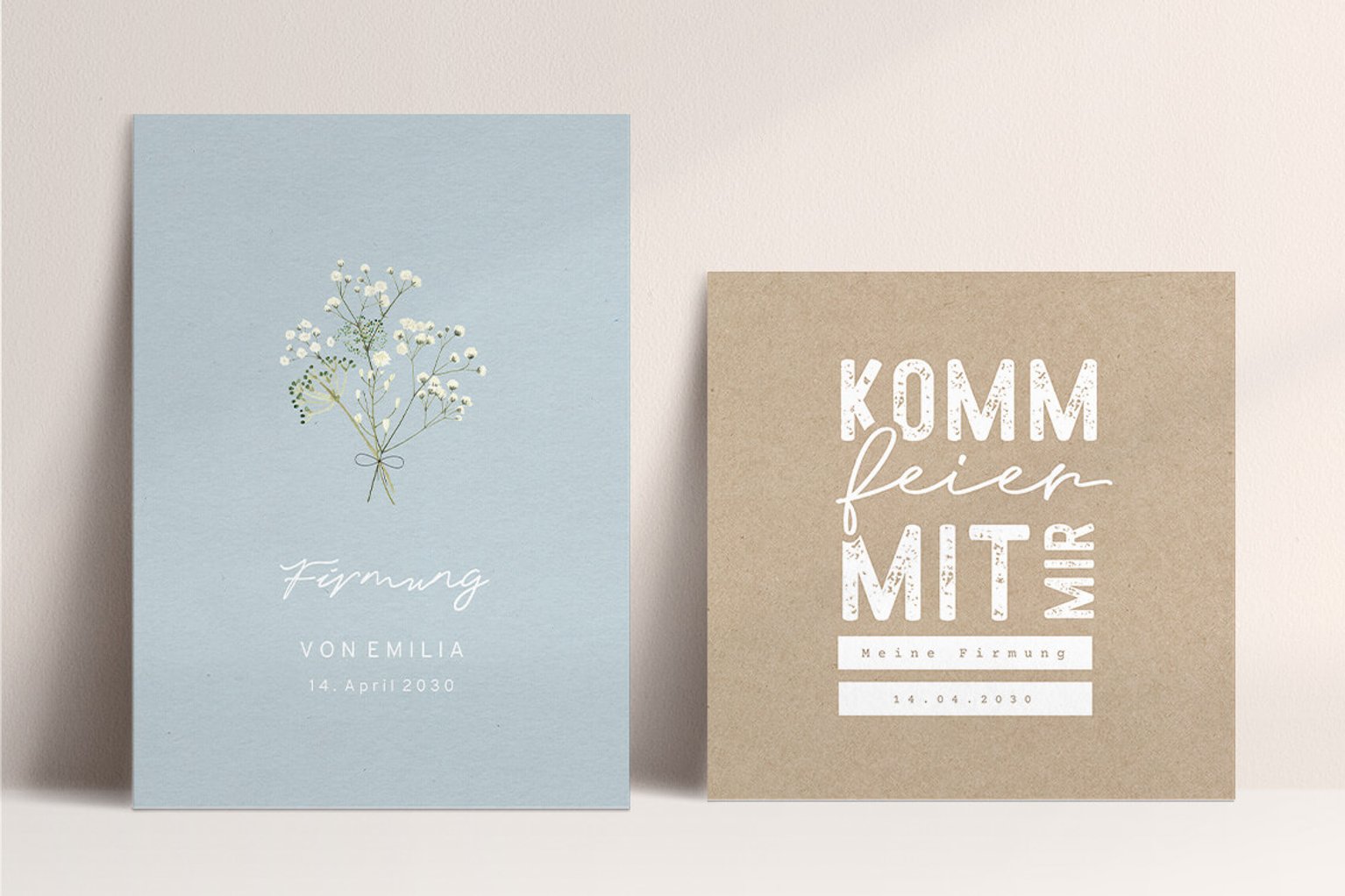 Einladungskarten zur Firmung Unicef