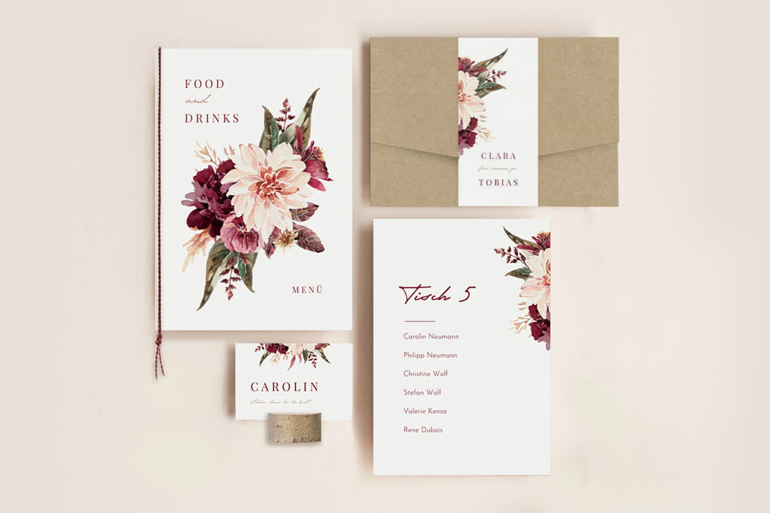 Hochzeitspapeterie Set