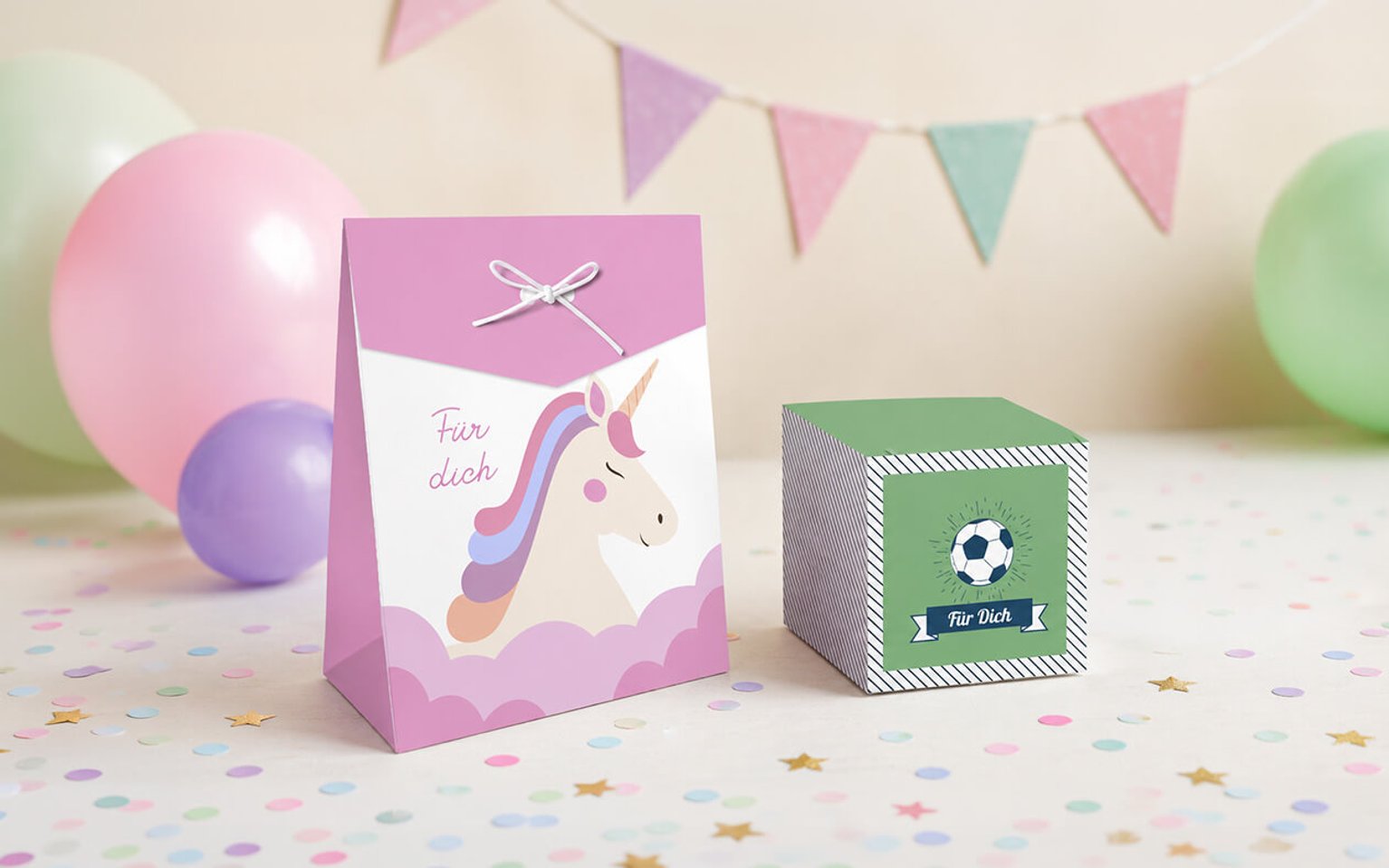 Geschenkboxen zum Kindergeburtstag
