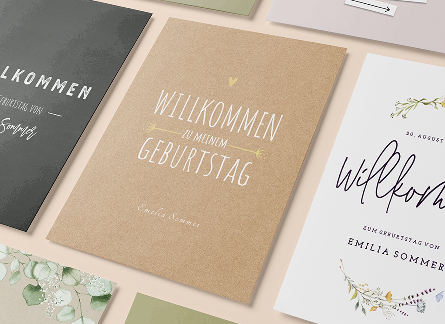 Willkommensschilder Geburtstag
