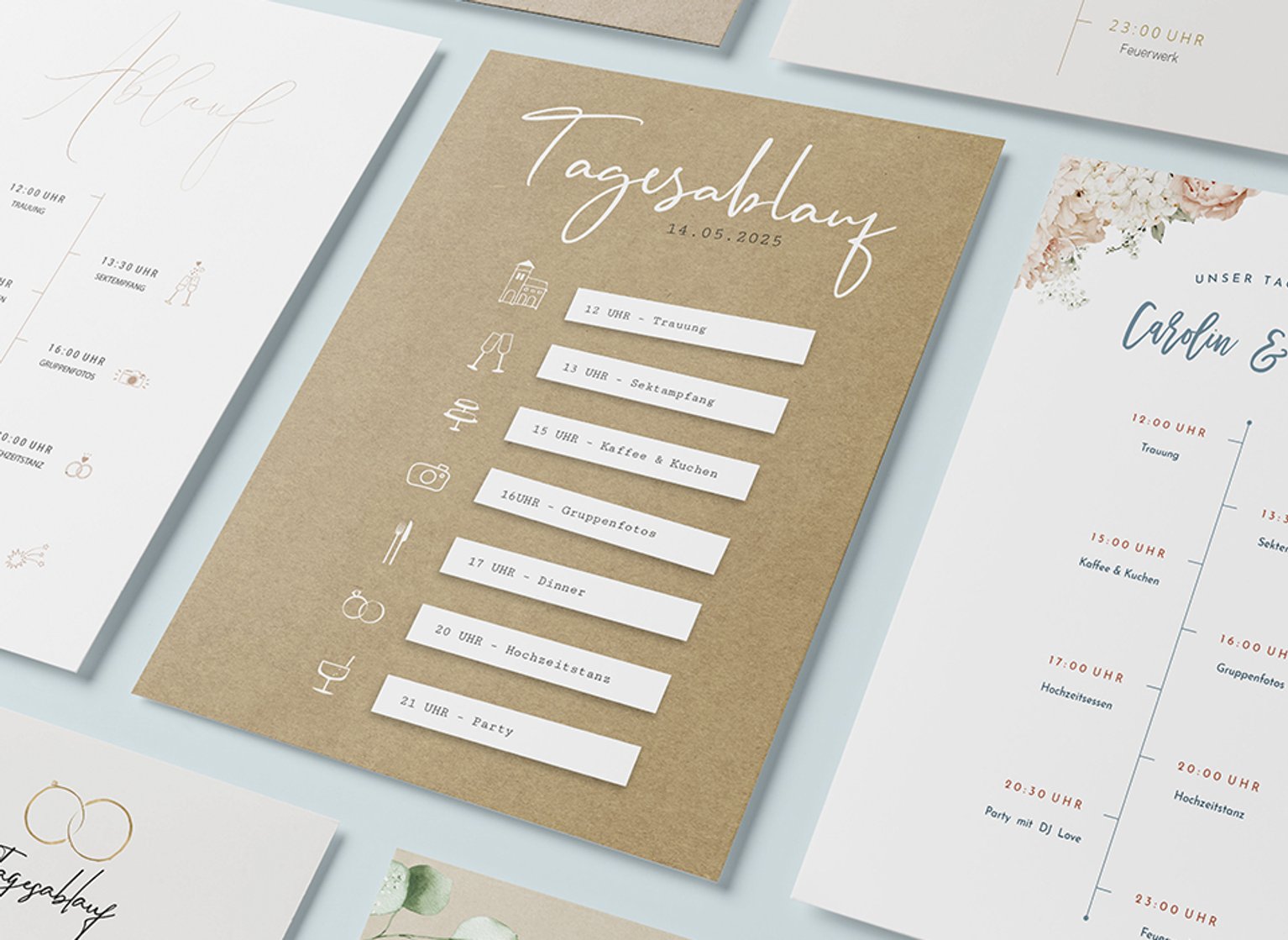 Tagesablauf Hochzeit