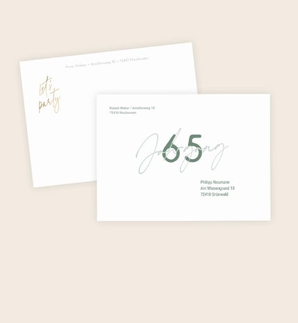 Briefumschläge mit Design zum Geburtstag