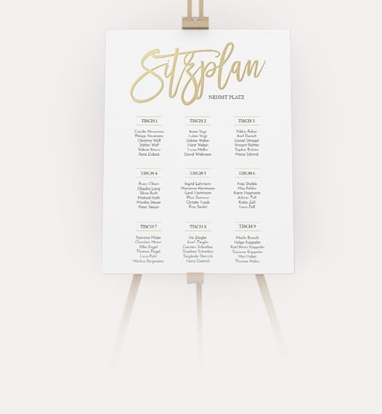 Sitzplan Hochzeit