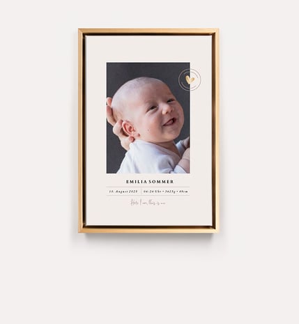 Geburtsposter für das Kinderzimmer