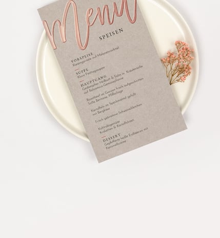 Menuekarten Hochzeit
