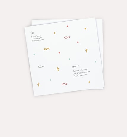 Konfirmation Briefumschlaege mit Design