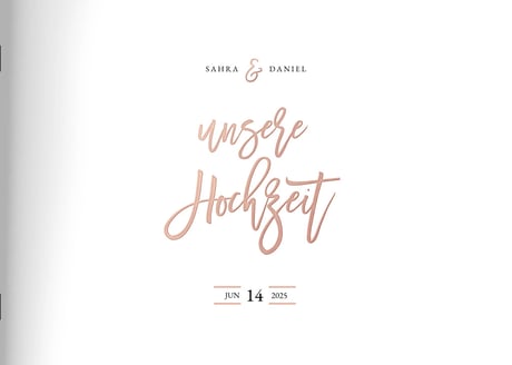 Fotobuch Rosegold Wedding