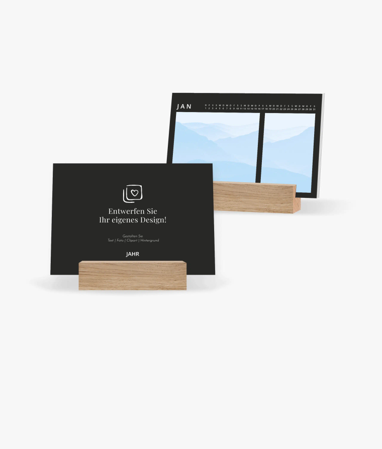 Tischkalender Blanko · Schwarz