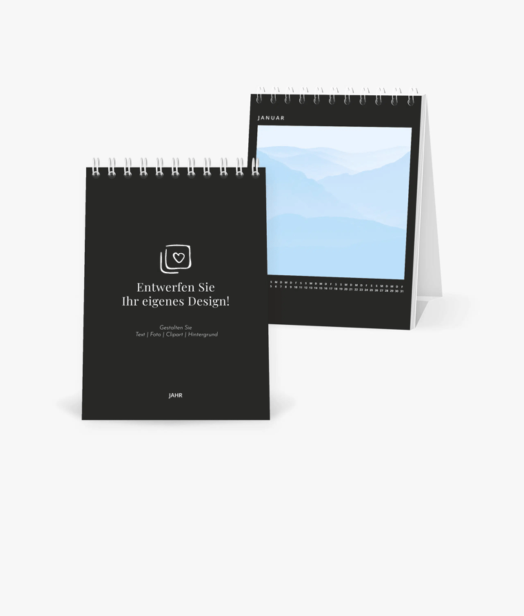 Tischkalender Blanko · Schwarz