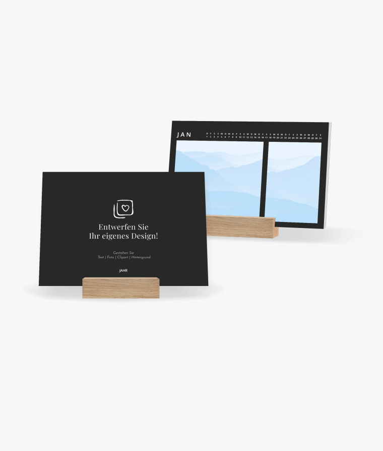 Tischkalender Blanko · Schwarz