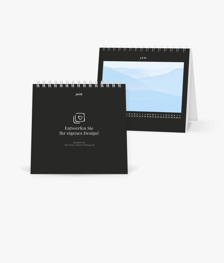 Tischkalender Blanko · Schwarz