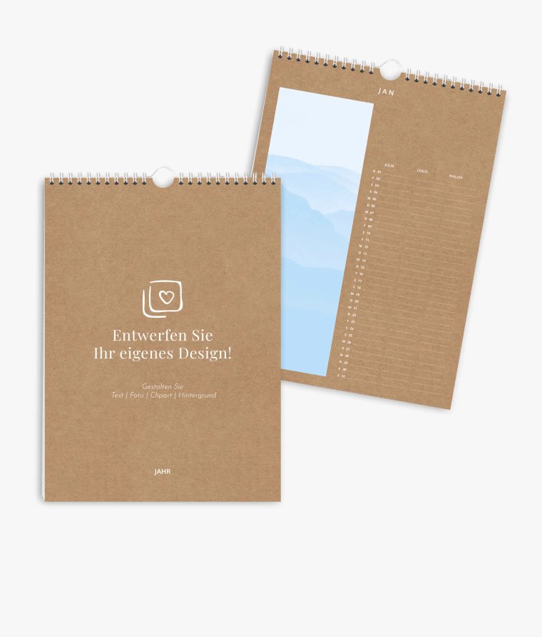 Familienplaner Blanko · Vintage