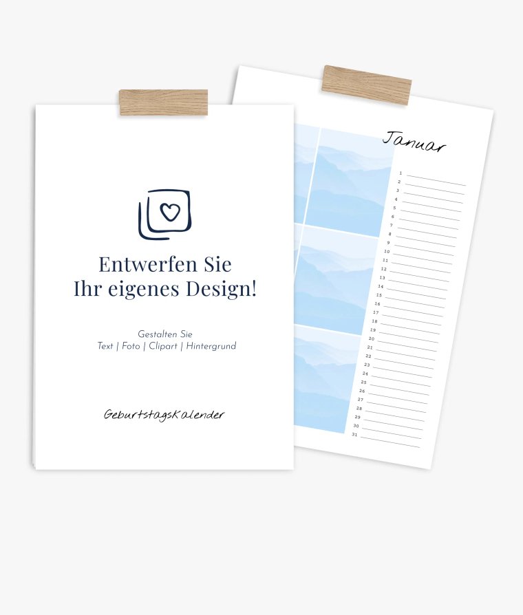 Terminkalender Blanko · Geburtstagskalender