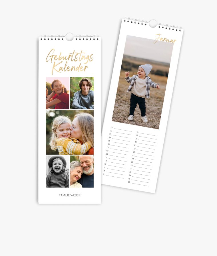 Küchenkalender Golden Brush · Geburtstagskalender