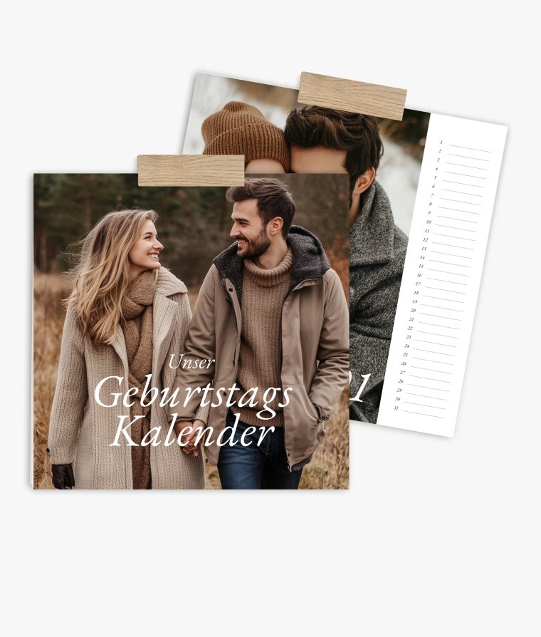 Terminkalender Lieblingsmenschen · Geburtstagskalender