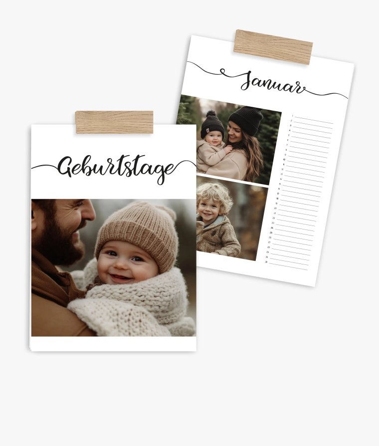 Terminkalender Handlettering · Geburtstagskalender