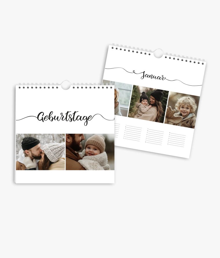 Terminkalender Handlettering · Geburtstagskalender