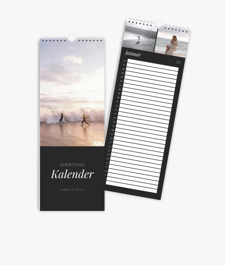 Küchenkalender Noir Essence · Geburtstagskalender