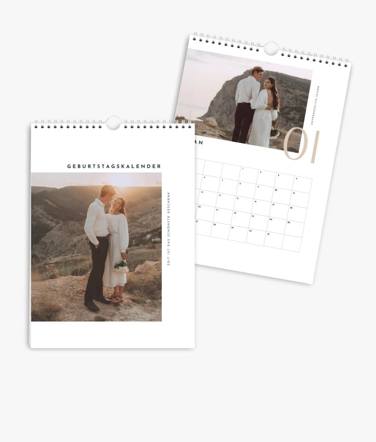 Terminkalender Zeitlos · Geburtstagskalender