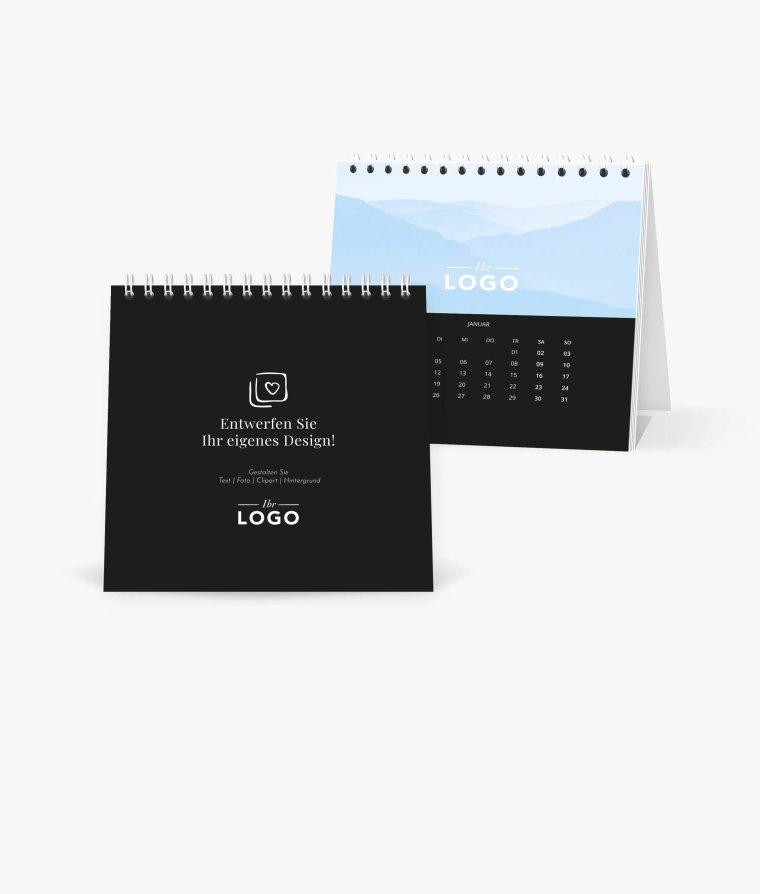 Tischkalender Minimal Black