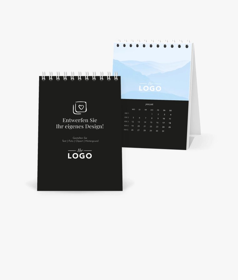 Tischkalender Minimal Black