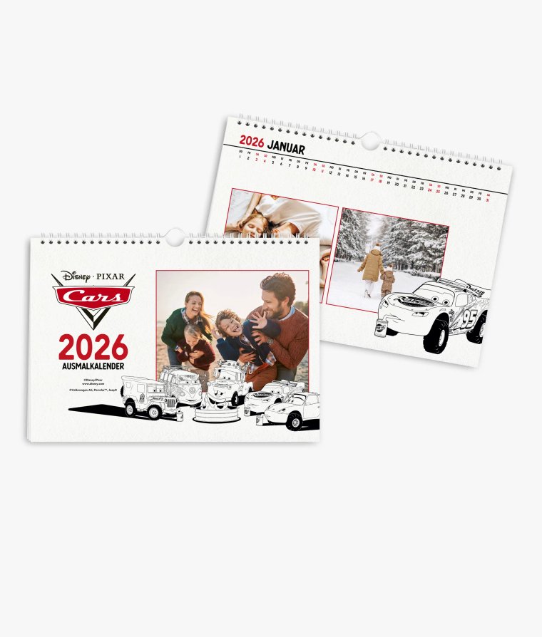 Wandkalender Cars · Ausmalkalender