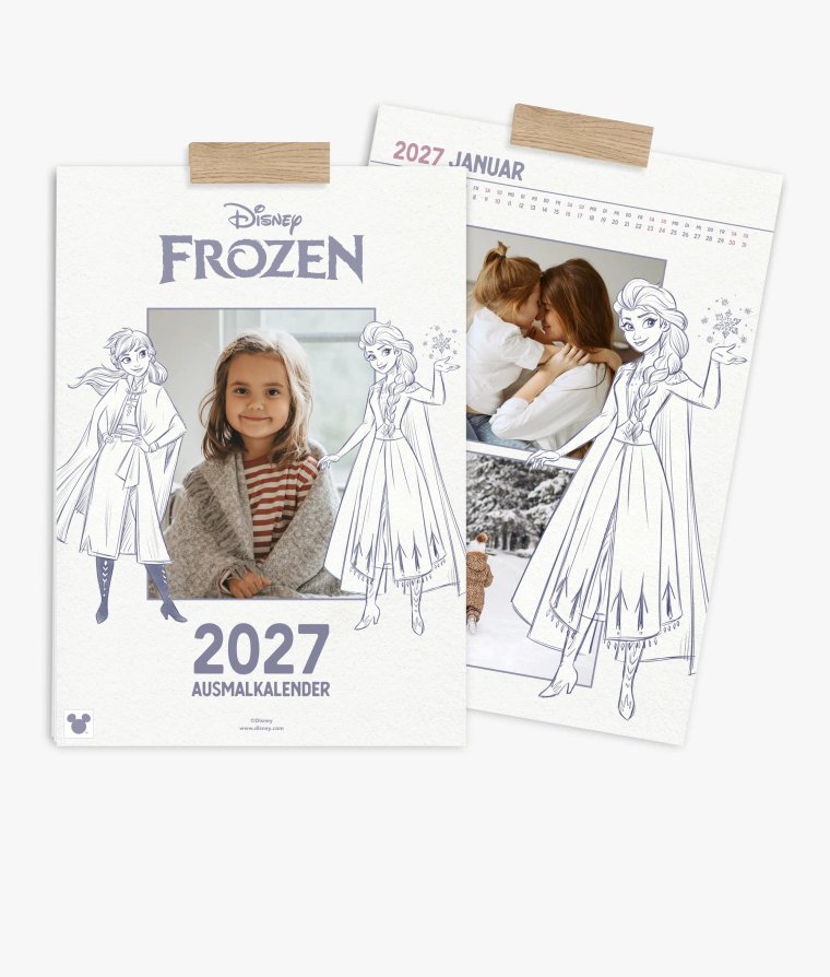 Wandkalender Frozen · Ausmalkalender
