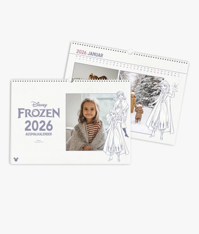 Wandkalender Frozen · Ausmalkalender