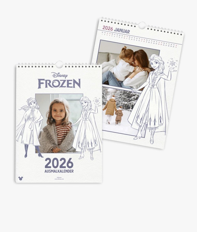 Wandkalender Frozen · Ausmalkalender