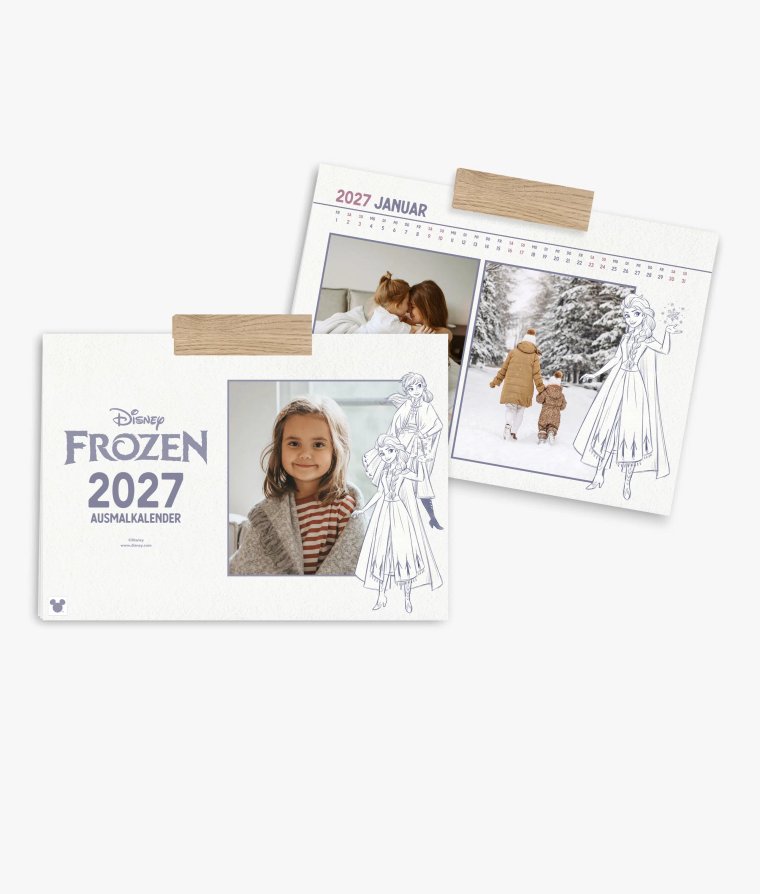 Wandkalender Frozen · Ausmalkalender