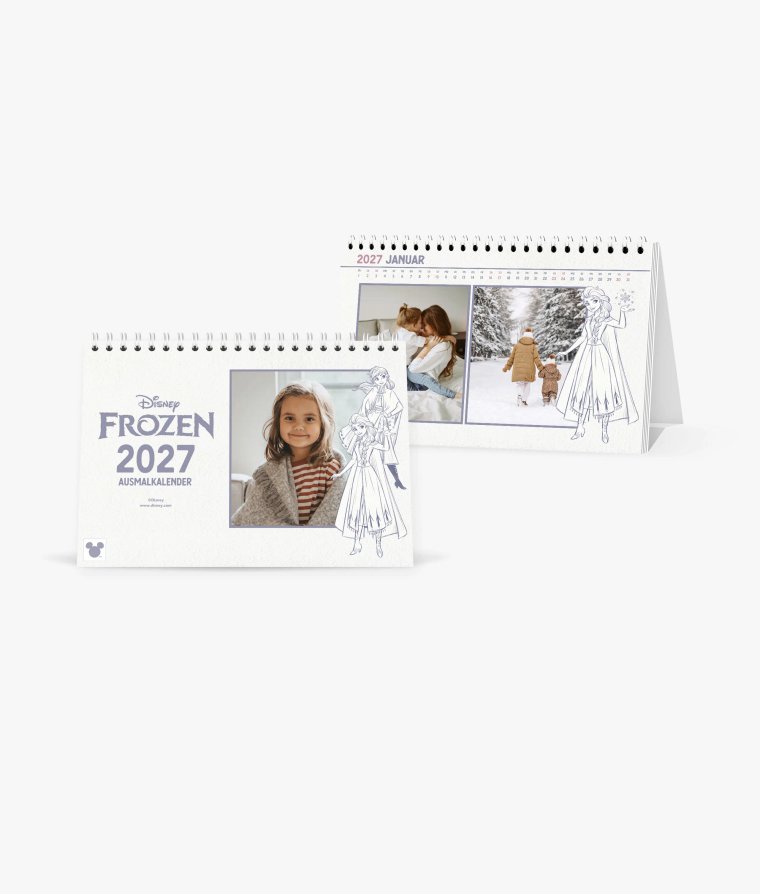 Tischkalender Frozen · Ausmalkalender