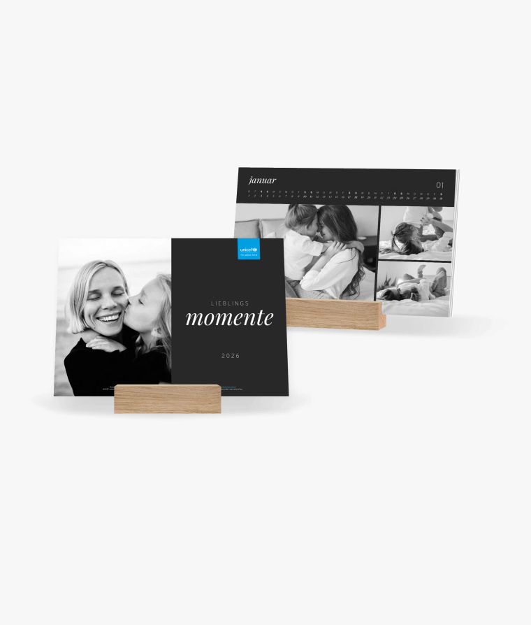 Tischkalender Noir Essence · UNICEF
