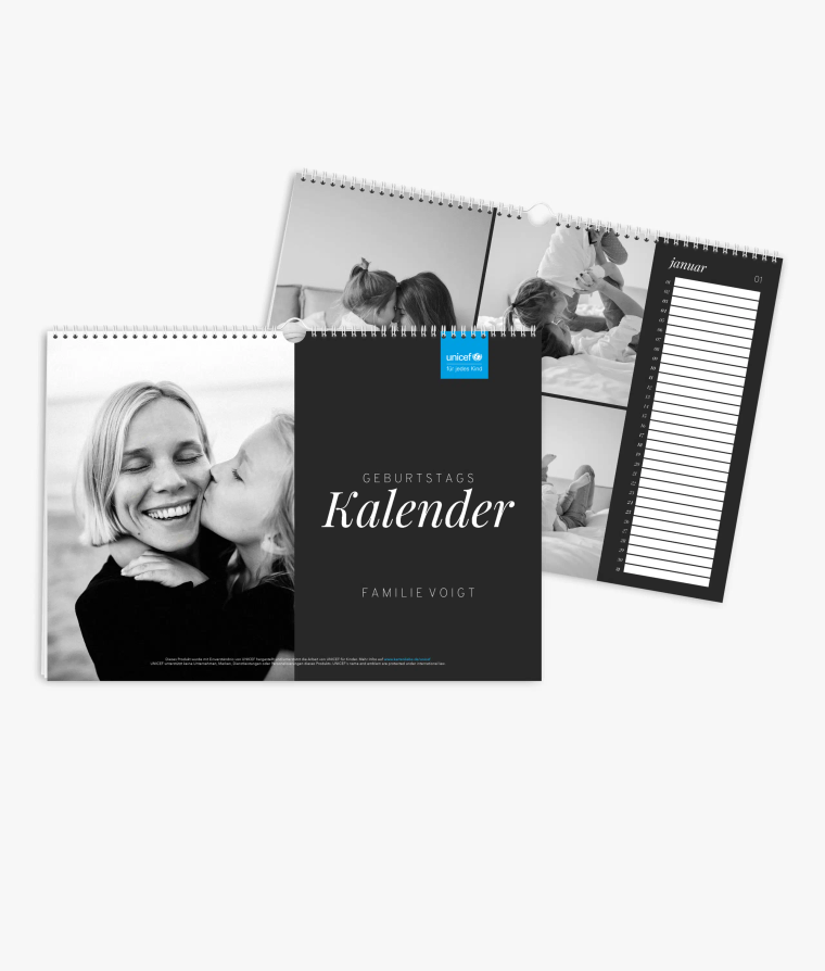 Terminkalender Noir Essence · UNICEF